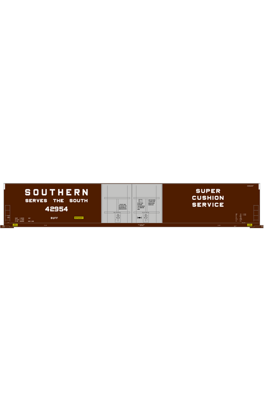 Southern Railway 86 Ft Auto Parts Boxcar White Serves the South