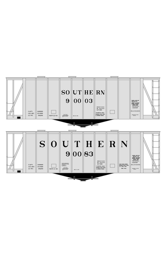 Southern Railway Airslide Hopper Car Black Roman Lettering