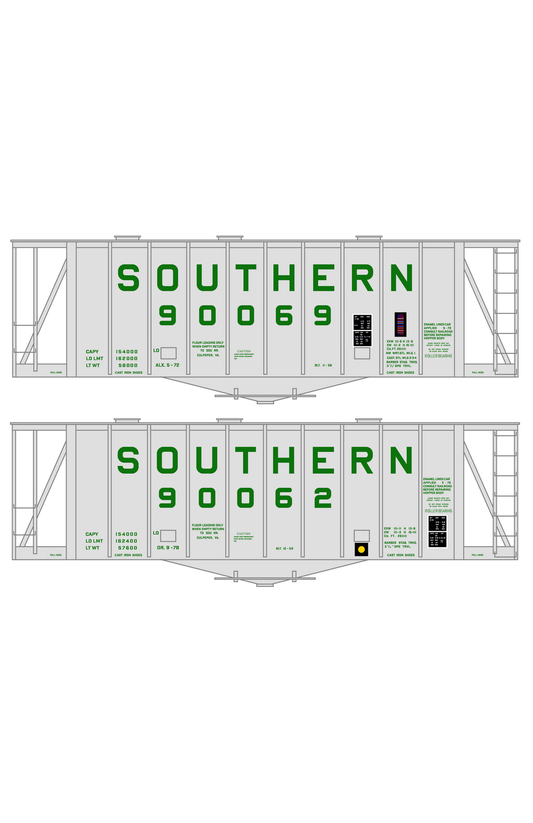 Southern Railway Airslide Hopper Car Green Block Lettering
