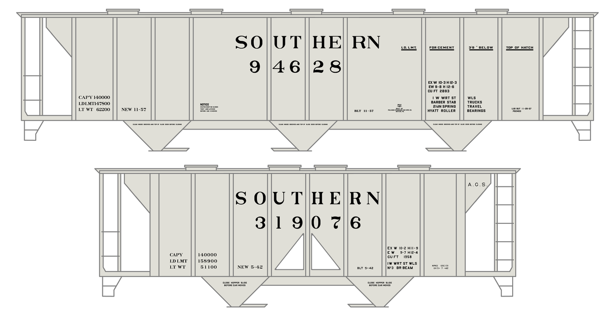 Southern Railway Covered Hopper Black