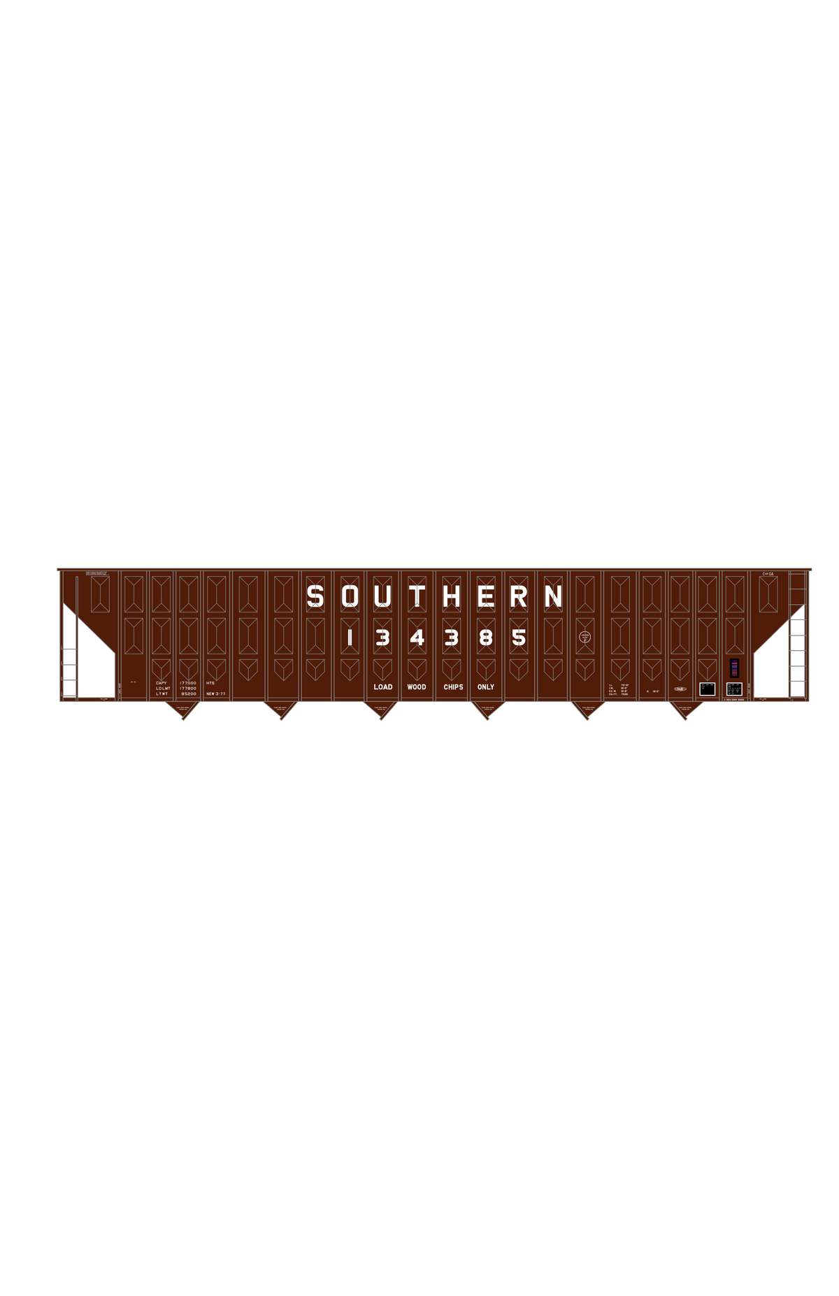 Southern Railway Woodchip Hopper Car White