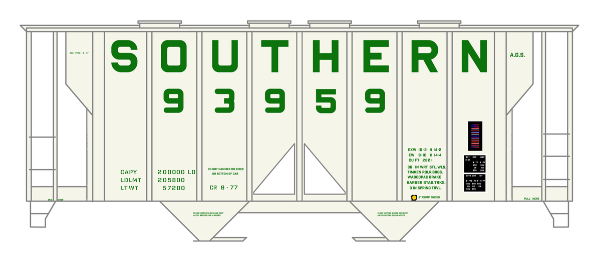 Southern Railway Covered Hopper Green
