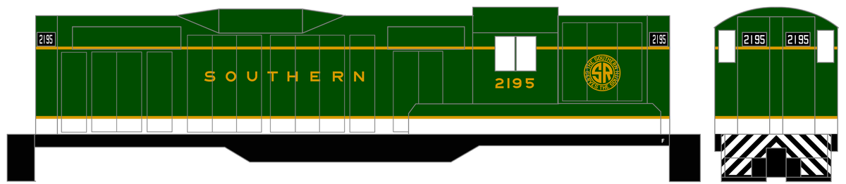Southern Railway Diesel Locomotive Gold Green Scheme