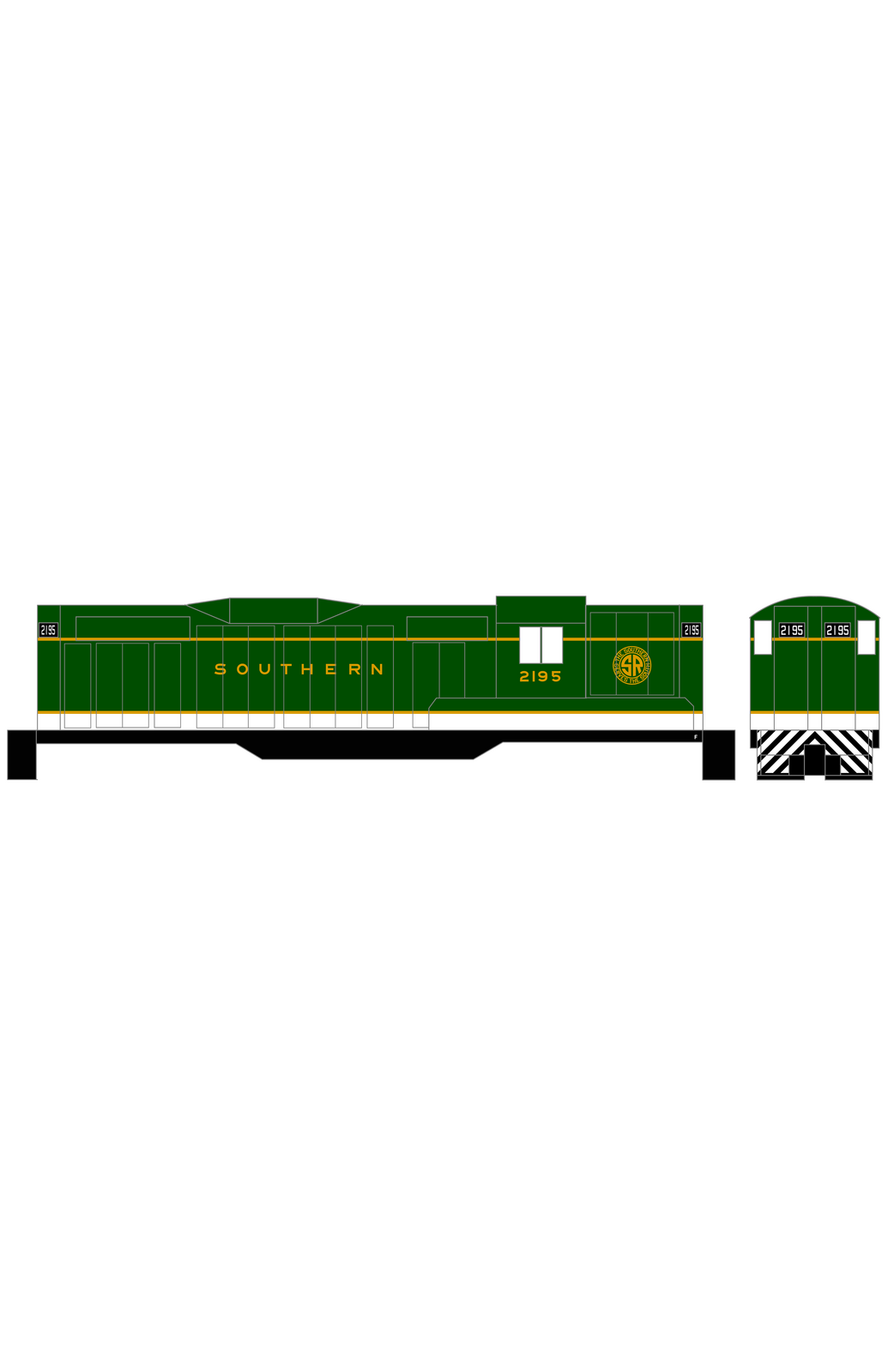 Southern Railway Diesel Locomotive Gold Green Scheme