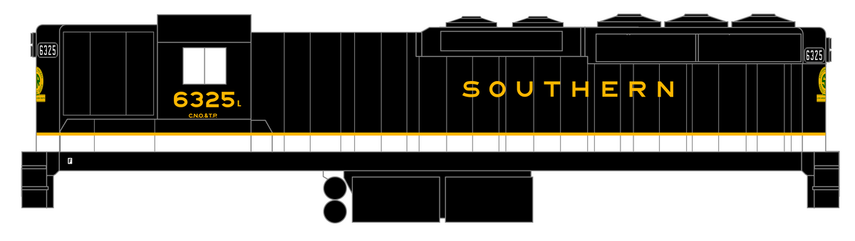 Southern Railway Hood Diesel Locomotive Gold Black Scheme