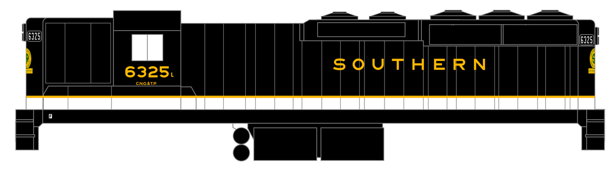 Southern Railway Hood Diesel Locomotive Gold Black Scheme - Decal - Ch ...