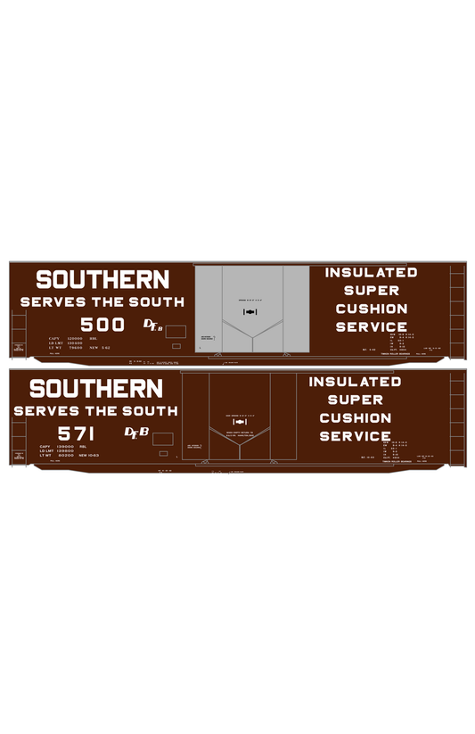 Southern Railway 50 Ft Plug Door Boxcar White