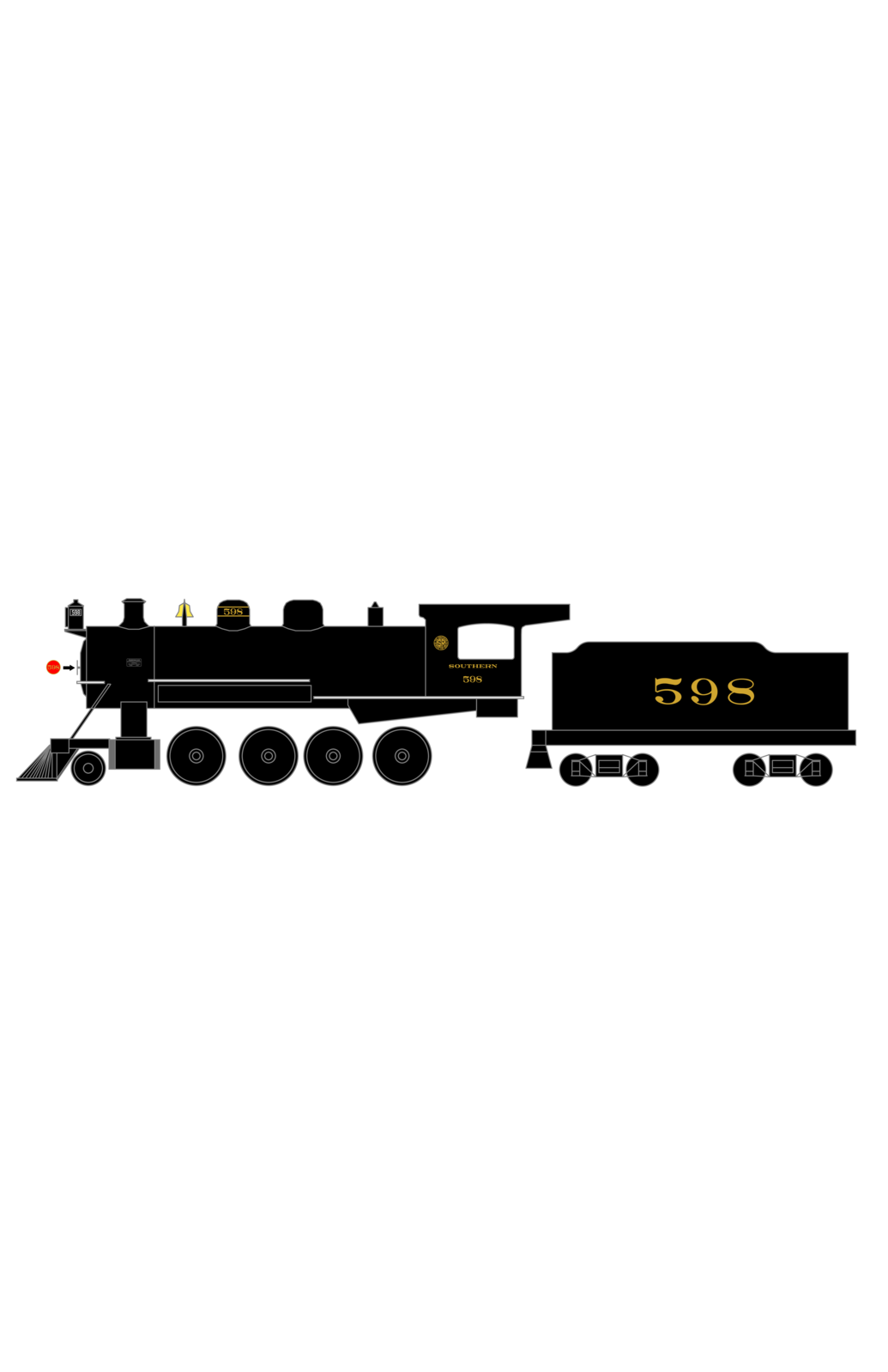 Southern Railway Freight Steam Locomotive Gold
