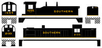 Southern Railway Switcher Diesel Locomotive Gold Black Scheme