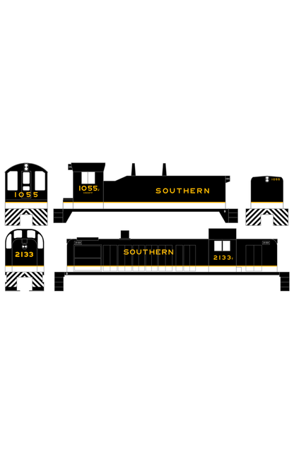 Southern Railway Switcher Diesel Locomotive Gold Black Scheme