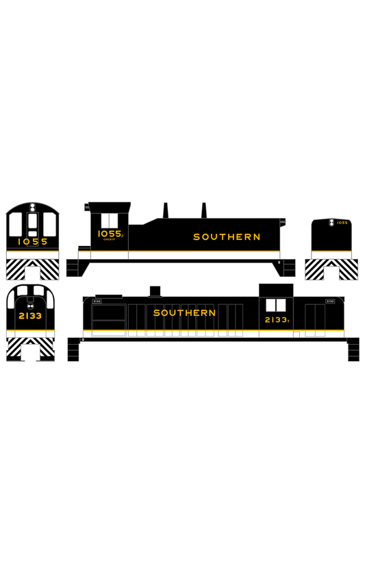 Southern Railway Switcher Diesel Locomotive Gold Black Scheme