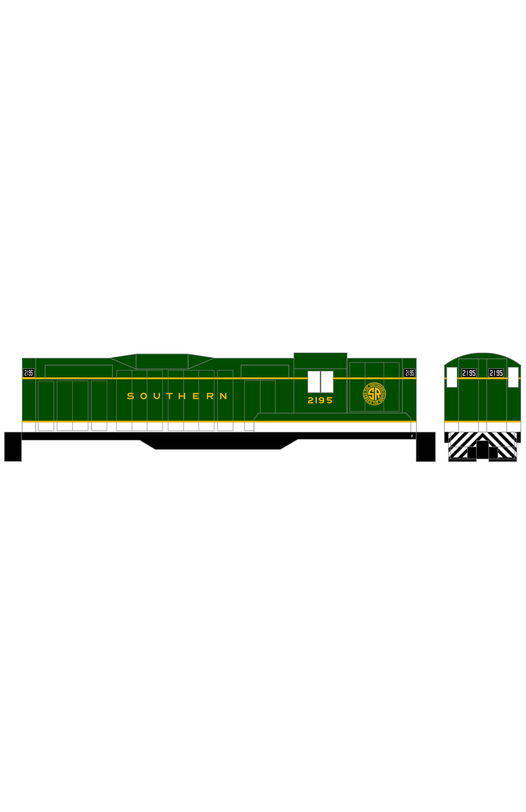 Southern Railway Cab Diesel Locomotive Yellow For Green/White Scheme