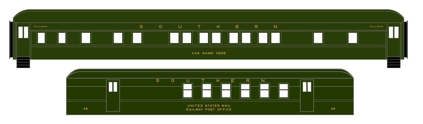 Southern Railway Heavyweight Passenger Car Dulux Gold