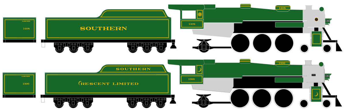 Southern Railway Passenger Steam Locomotive Dulux Gold  - Decal