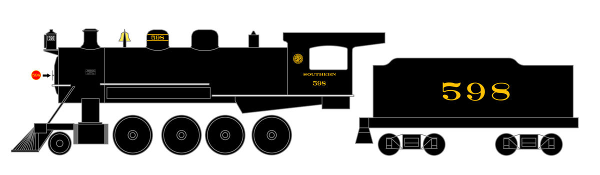 Southern Railway Steam Locomotive Dulux Gold
