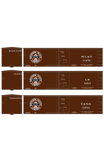 Southern Pacific 34 Ft Wood Boxcar White LW T&NO ML&T - Decal