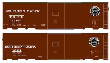 Southern Pacific 40 Ft Single Door Boxcar White and Black