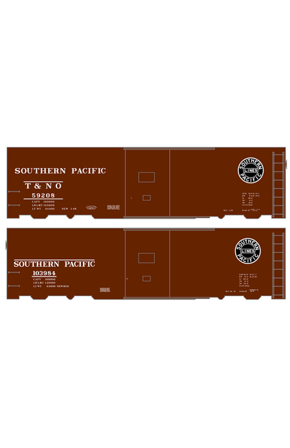 Southern Pacific 40 Ft Single Door Boxcar White and Black