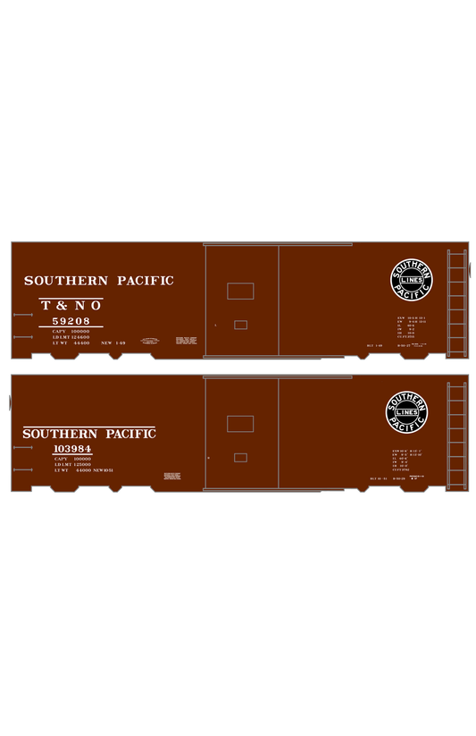 Southern Pacific 40 Ft Single Door Boxcar White and Black