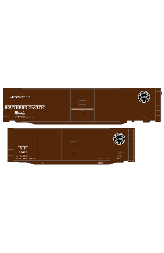 Southern Pacific Double Door Boxcar White and Black