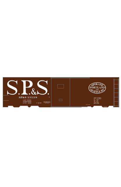 Spokane Portland and Seattle 40 Ft Boxcar White
