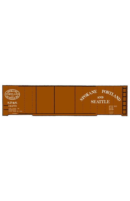 Spokane Portland & Seattle 50 Ft Boxcar White Arched Lettering