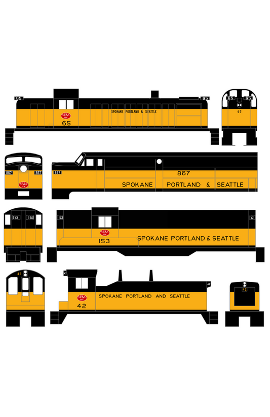 Spokane Portland and Seattle Diesel Locomotive Black