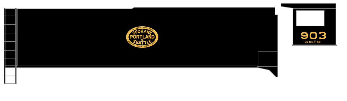 Spokane Portland and Seattle Steam Locomotive Yellow