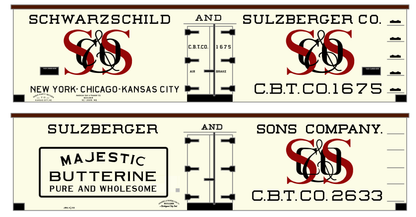 Schwarzchild and Sulzberger Early Wood Ice Reefer Black and Red #2 - Decal