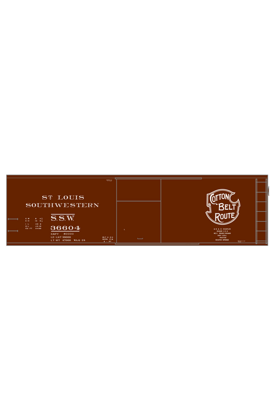 Cotton Belt 40 Ft Double Sheathed Boxcar White