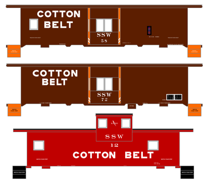 Cotton Belt Caboose White