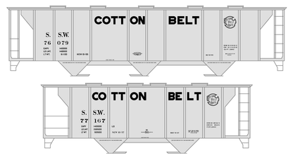 Cotton Belt 70 Ton Covered Hopper Black