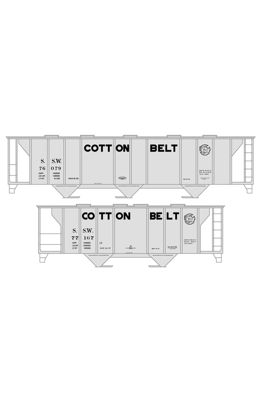 Cotton Belt 70 Ton Covered Hopper Black