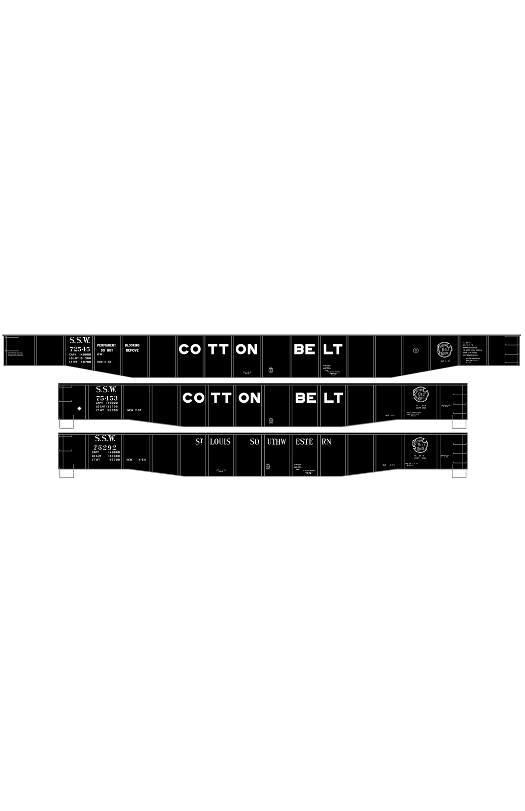 Cotton Belt Gondola White