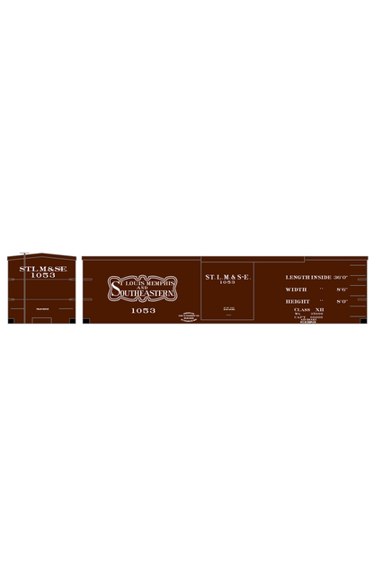 St. Louis Memphis and Southeastern 36 Ft Wood Boxcar White