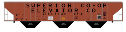 Superior Co-Op Elevator Co. PS-2CD Covered Hopper Black Iowa
