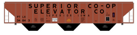 Superior Co-Op Elevator Co. PS-2CD Covered Hopper Black Iowa