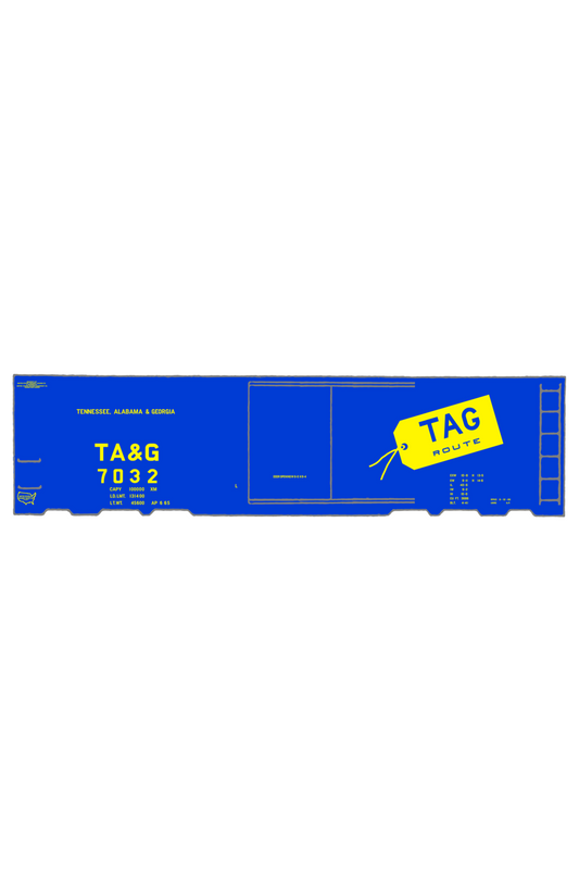 Tennessee, Alabama and Georgia 40 Ft Boxcar Yellow TAG Route