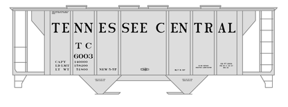 Tennessee Central 70 Ton Covered Hopper Black