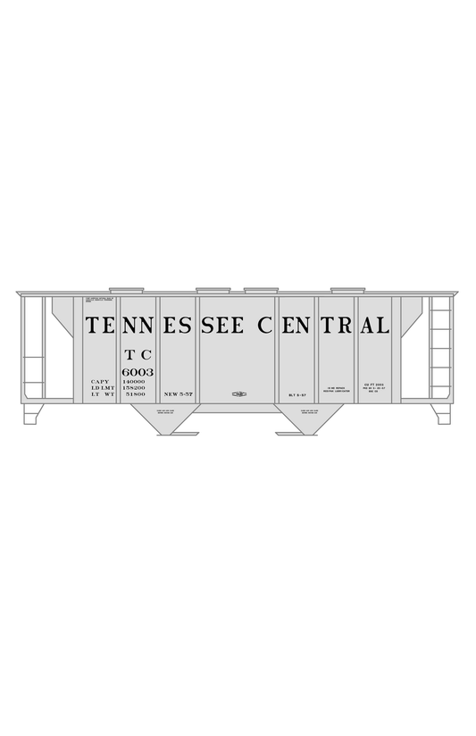 Tennessee Central 70 Ton Covered Hopper Black