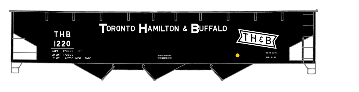 Toronto, Hamilton and Buffalo Offset Triple Hopper White