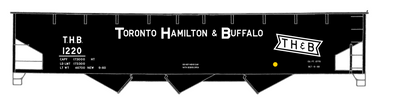 Toronto, Hamilton and Buffalo Offset Triple Hopper White