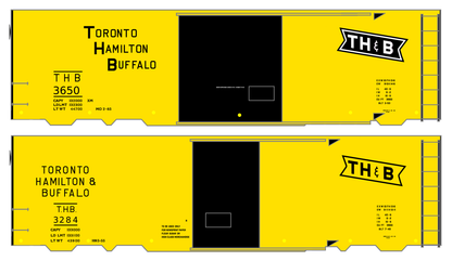 Toronto, Hamilton and Buffalo 40 Ft Boxcar Black and White