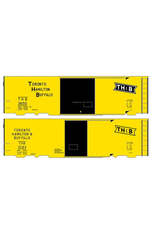 Toronto, Hamilton and Buffalo 40 Ft Boxcar Black and White