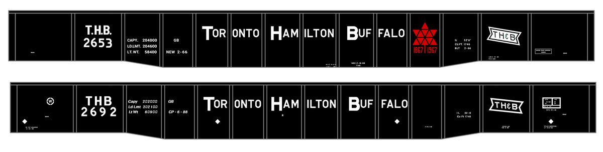 Toronto, Hamilton and Buffalo 52 Ft Gondola White