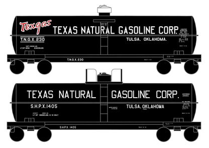 Texas Natural Gasoline Corp ICC-105 Tank Car White and Red Texgas
