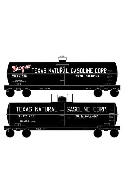 Texas Natural Gasoline Corp ICC-105 Tank Car White and Red Texgas