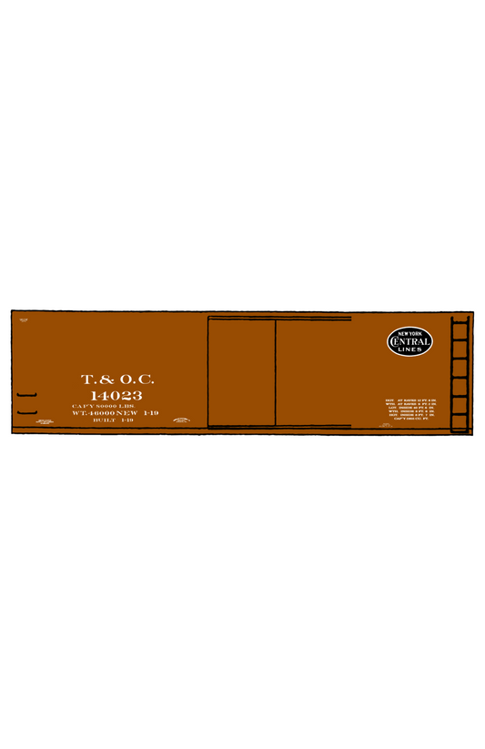 Toledo and Ohio Central 40 Ft Boxcar White New York Central