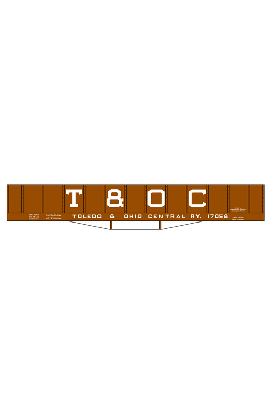 Toledo and Ohio Central Wood Coal Gondola White