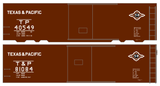 Texas and Pacific 40 Ft Boxcar White